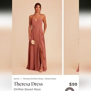 Birdy Grey Theresa Dress - Chiffon Desert Rose - Size XS